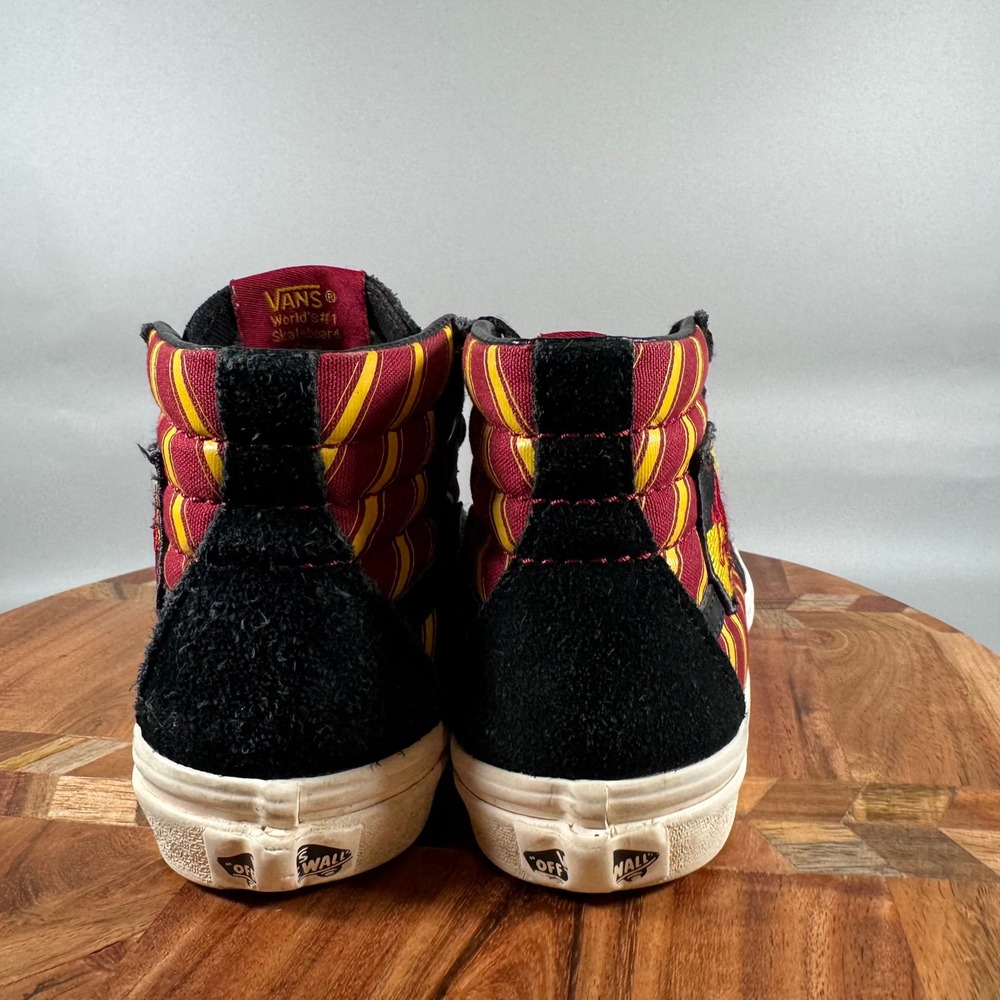 Vans Harry Potter Gryffindor Sk8-Hi Black Red Gold Kids Size 2.0 Sneakers - Picture 4 of 7